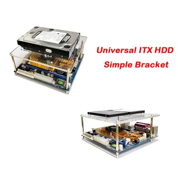 ITX bundkort Universal Simpelt beslag Multilayer Stabling Gennemsigtig Chassis
