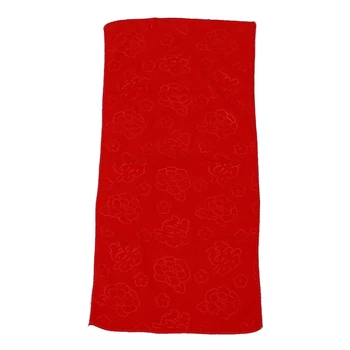 Rød Kinesisk Stil Pyrographic Bomuld Håndklæde Badeværelse Bryllupsgave