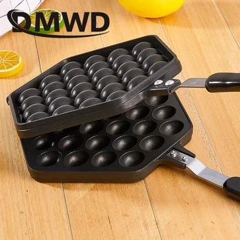 DMWD QQ Æg Boble Kage bradepande Skimmel Eggettes Jern Aluminium Hongkong Ævle Maker Formen Non-stick Belægning DIY Plade Muffins