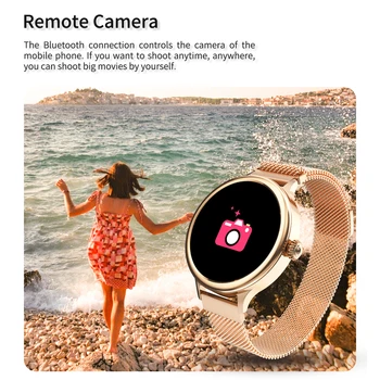 EEFTERKOMMERE 2020 EM4 smart ur kvinder 1,1 tommer fuld touch-skærm Multi se ansigt Sport Remote Camera Opkald, besked, påmindelse smartwatch