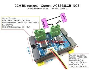 Acs758lcb acs758 100B 2ch tovejs nuværende acs758lcb-100b 120khz båndbredde ac/dc:-100-100 a 0.02 v/1a