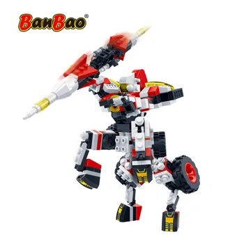 BanBao Robotten rumfartøjer, 2 i 1 byggesten Transformer Kreative Pædagogiske Mursten Model Legetøj Kids Børn Gave 6320