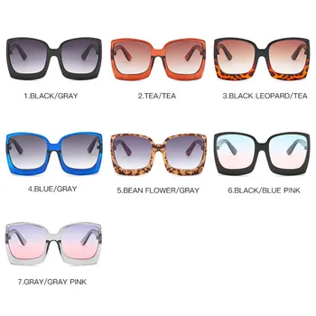 Mode Overdimensionerede Solbriller Kvinder Brand Designer Plast hun Gradient Sol Briller UV400 Gafas De Sol Mujer