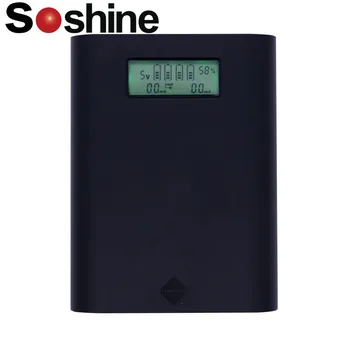 SoShine E3S 4x 18650 Batteri LCD-Display Power Bank Oplader til iPhone til Samsung Mobile USB-Bærbare Belysning Tilbehør