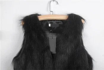 2020 colete de pele feminina Kvinder fox Faux Fur Vest Vinter Lang Ærmeløs Vest Luksus Pels Plus Size Slim XXXL Pels L632