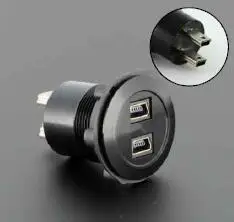 22mm 2-LAGS MINI-USB-Panel mount stikket (2 LAG MINI USB2.0 Kvindelige forandring til mand )
