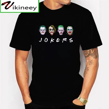 Hip Hop Joker T-Shirt venner Streetwear kortærmet Top Tees Mænd T-shirt Sjove Halloween Horror TShirt Harajuku Unisex-Shirts