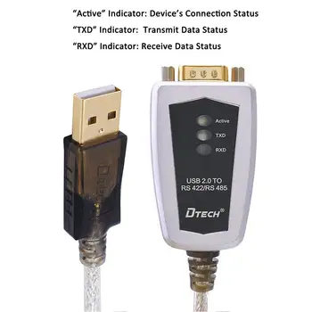 USB til RS422 RS485 Seriel Converter Adapter Kabel-FTDI-Chippen for Windows 10 8 7,XP og Mac