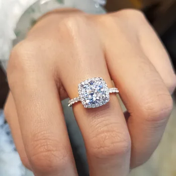 S925 Sterling Sølv Jewerly Hvid Diamant Ring for Kvinder Fine Anillos De Bizuteria Anillos Mujer Naturlige Ædelsten Diamant Ringe