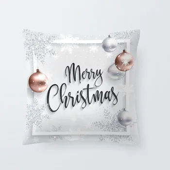Personlig Glædelig Jul Pudebetræk Rose Gold Snefnug Hjorte Sofa Dekoration Pudebetræk Marmor Stjerne Ball Geometri Puder