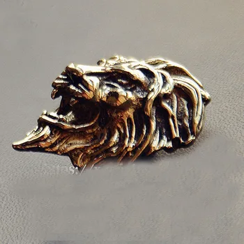 King Lion Værge Skrue på Knappen Øko-ven Messing Rigdom Klud Spænde Ren kobber Dyr, Spænde, dekorative DIY tilbehør