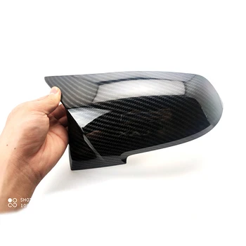 2stk carbon Fiber Udskiftning Auto Car Rear View Side Spejl Cover Trim Til BMW i3 i3S serie-2018