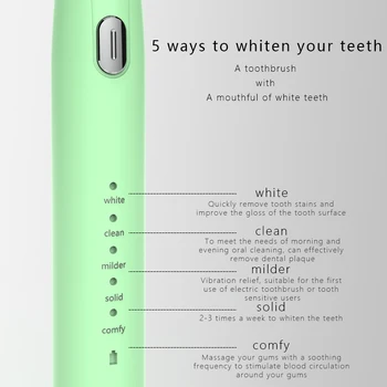 Elektrisk Tandbørste Sonisk Tandbørste USB-Induktion Opladning Tandbørste Smart Tandbørste Tandbørste Vibrerende Tandbørste 3C