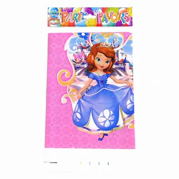 61Pcs/Masse Disney Princess Sofia Tema Design Kids Fødselsdag, Event & Party Dekorationer Kopper Plast Sugerør Forsyninger