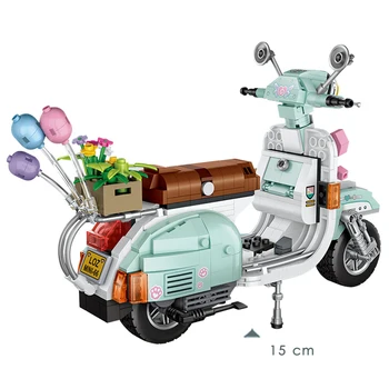 LOZ SKABEREN Skala by køretøj mini diamant byggesten vespa motorcykel samle model mursten legetøj indsamling til gaver