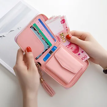 Kreative gave tegnebog piger kort tegnebog tilpasset diy mini personlighed kobling lynlås pose, foto billede custom print card wallet