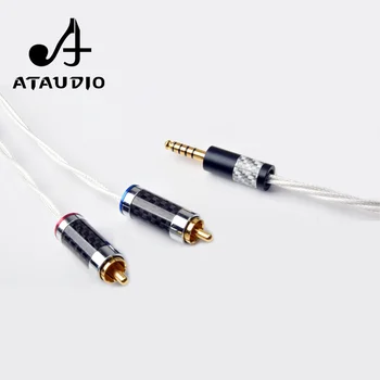 ATAUDIO Sølv HIFI 4.4 mm til 2 RCA-lydkabel Sony WM1A/1Z PHA-1A/2A Z1R 4.4 mm til dual rca Opgradere Kabel