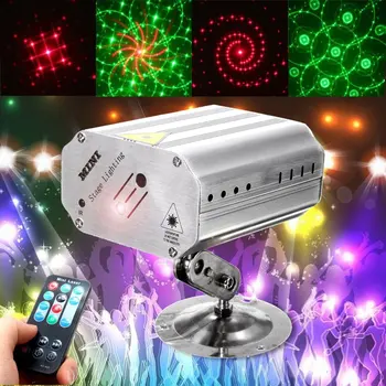 24 Tilstande LED Disco Party Light Laser Projektor Lampe Indendørs Fase Effekt Belysning Vis for DJ dansegulvet Jul Hjem Indre