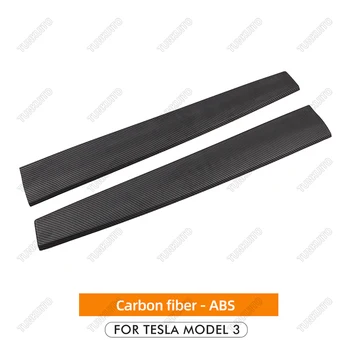 2 Stykker/Sæt ABS Center Konsol Betjeningspanel Panel Dækker Trim for Tesla Model 3 2017 2018 2019 Bil Varer Indvendige Bil Tilbehør