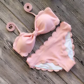 Bikini Badedragt Kvinder Sexet Pink Sort Rød Blonde Badetøj badedragt, for Badetøj til Stranden Lav Talje Bikini Sæt 2019