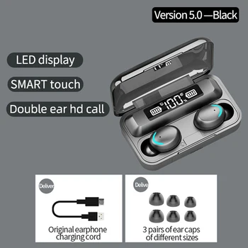 2020 Nye TWS Bluetooth-5.0 Hovedtelefoner Trådløse Stereo-LED Power Displayet IPX7 Vandtæt Sport Hovedtelefoner Earset Mini Headset
