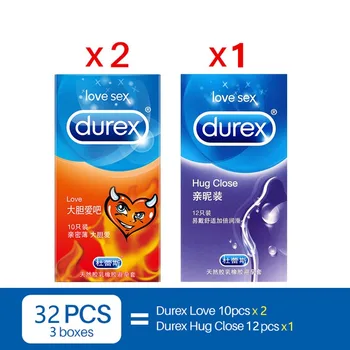 Durex Kondomer 32/45 Pc ' er Ultra Tynd Smøremiddel Forsinke Ejakulation Sex Legetøj til Mænd Naturlig Latex Penis Ærme Intime Produkter