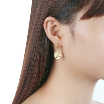 Mode trend vilde smykker ovale øreringe tendens damer portræt øreringe erklæring øreringe, gratis forsendelse, ingen minimum ordre