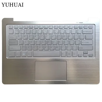 Bærbar arabisk Baggrundsbelyst tastatur til Sony SVF13N Sølv tastatur med Håndfladestøtten øverste Dæksel