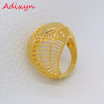Adixyn NYE Afrikanske Hule Ringe til Kvinder, Mænd Guld Farve Bryllup Bands Smykker, Afrikanske, Arabiske Part Gaver N0258C