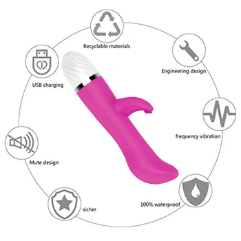 Vibratorer Dual Vibration G Spot Dildo Vibrator stimulere Sex Legetøj til Kvinder Silikone Kvindelige Vagina Clitori Magic Wand voksen varer