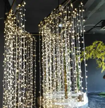 2x2/3 x 3/6x3m LED Icicle String Lys Jul kulørte Lamper garland Udendørs Hjem Til Bryllup/Party/Forhæng/Have Dekoration