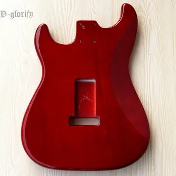 Rød, lys grøn, sunburst-farve ST guitar krop poppel ST guitar tønde