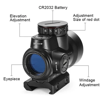 OS Lager Trijicon MRO Holografiske Red Dot Sight Anvendelsesområde Jagt Riffelsigte Belyst Sniper Gear for Taktisk Rifle Anvendelsesområde Caza