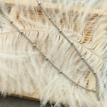 2019 925 Sterling Sølv Klassisk Beaded Kæde Kvinder Charme Mode Personlighed Smykker Engros-Gratis Fragt