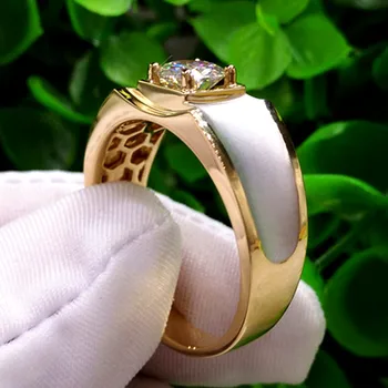 AAA zircon diamanter, ædelstene Ringe til mænd, guld, sølv farve, bryllup, engagement bijoux anillo smykker, tilbehør, mode band