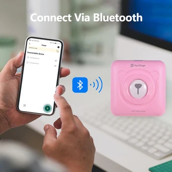 Peripage Bærbare Mini Termisk Bluetooth-Printer Lomme Foto Printer Til Mobiltelefon ios Android 58mm med BPA Fri Papir