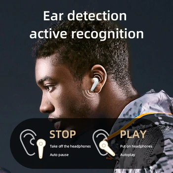 Hovedtelefoner trådløse bluetooth hovedtelefoner med mikrofon headset noise cancelling lang batterilevetid hovedtelefon til mobiltelefon
