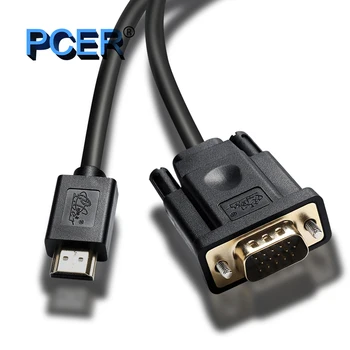 PCER HDMI-VGA-Kabel, HDMI han til VGA male kabel For PC-Skærm HDTV Projektor HDMI TIL VGA-ledning
