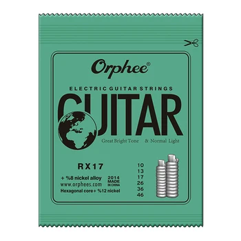 10 sæt Orphee RX17 (010-046) Store Lyse Tone & Normal Lys El-Guitar Strenge Sæt 6stk/Guitar Tilbehør sæt
