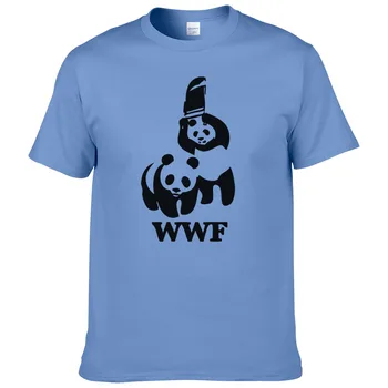 2020 sommeren eksplosion WEWANLD WWF wrestling panda komedie kortærmet T-shirt tøj, casual sport street sports T-shirt