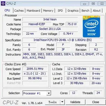 Intel Xeon E5 CPU-2648LV3 QS 1.80 GHz 12-Kerner 30M LGA2011-3 E5-2648L V3-processor E5 2648LV3 gratis fragt E5 2648L V3