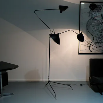 Nordisk DaWn Spider Serge Mouille gulvlampe Modellering Soveværelse Industrielle stående Lampe Simple Living Room Led-Væg Lys Armatur