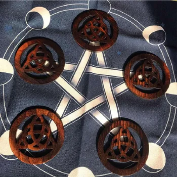 Celtic Knude Træ-alter fliser rekvisitter Ritual Divination Wicca hekseri forsyninger til alteret bordpynt