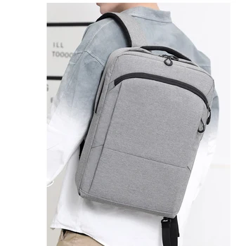REJS LANGT Laptop Backpack Mænd 15.6 Tommer Casual Rygsække Nylon Mode Solid skoletaske Ultralet at Rejse Håndtaske Mochila