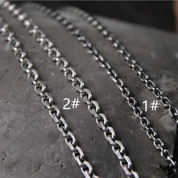 Nye reelle S925 Sterling Sølv Mænd Halskæde Thai Sølv Kors Halskæde til Mænd Lang Sweater Kæde Taikoo Kæde Mænd og Kvinder