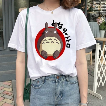 Totoro Ånd Væk t-shirt Studio Ghibli femme Japansk Anime tegnefilm kvinder t-shirt t-shirt Miyazaki Hayao tøj kvindelige kawaii