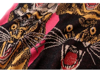 Smarte Bane Uld Sweater 4 Leopard Jacquard Geometrisk Patchwork Vinter Toppe, Strik Pullover Nyhed Kvinder 2018 Nye Designer-Jumper