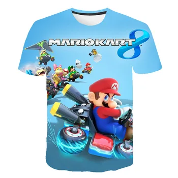 2020 Nye Mode Mario 3D Børn Drenge Sommeren polyester T-shirt Piger kortærmet T-Shirt Børn, Søde Toppe Tee 3-15 År