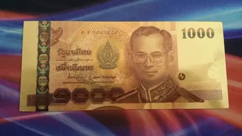 10stk 24K Farvet Thailand 1000 Baht Guld Seddel Sammlerstuck Geschenkidee