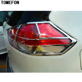 TOMEFON ABS Chrome Bageste Lampe Lys Dække baglygte Baglygte Dækning For Nissan Rogue X-Trail X-Trail XTrail